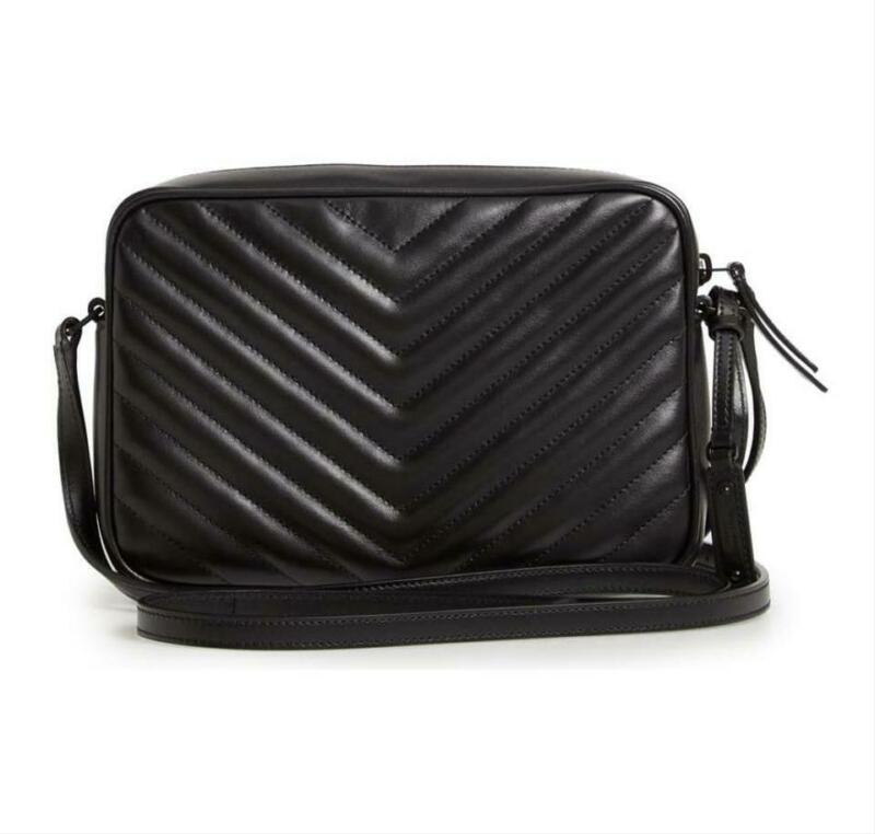 Saint Laurent Monogram Camera Lou Matelassé Black Calfskin Leather Cross Body