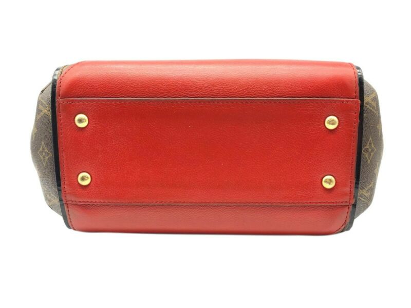 Louis Vuitton Kimono Mm Red Leather Tote Monogram Cerise Hobo 2015 Calfskin