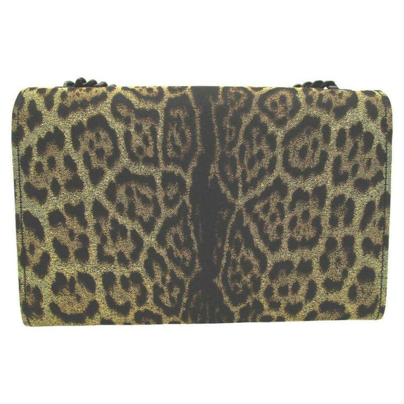 Saint Laurent Monogram Kate Monogram Ysl Small Leopard Jacquard Black Leather