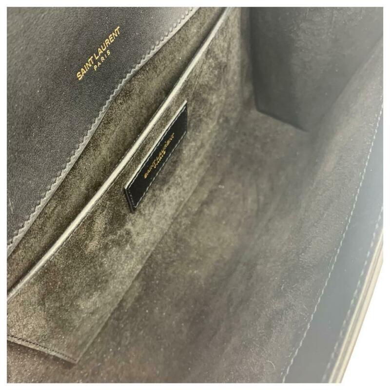 Saint Laurent Monogram Kate Clutch W Medium Smooth W/ Tassel Black Calfskin