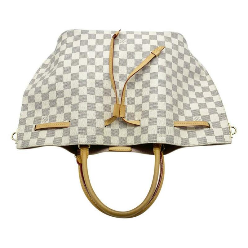 Louis Vuitton Girolata 2016 White Damier Azur Canvas Satchel