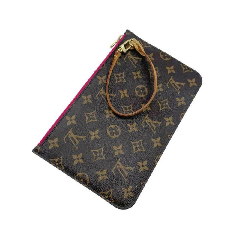 Louis Vuitton Neverfull Pochette Mm Gm Pivoine Pink Brown Monogram Canvas