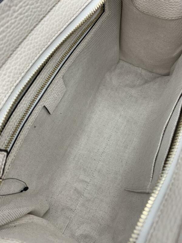 Gucci Soho Convertible Top Handle Satchel Medium Blue White and Red Leather Tote