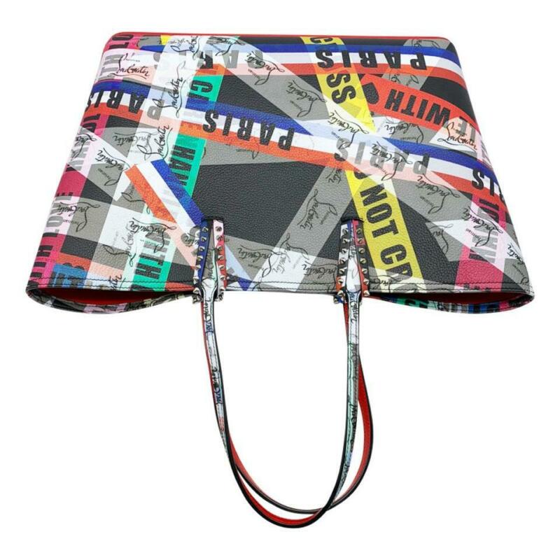 Christian Louboutin Loubiballage Calfskin Cabata Black Leather Tote