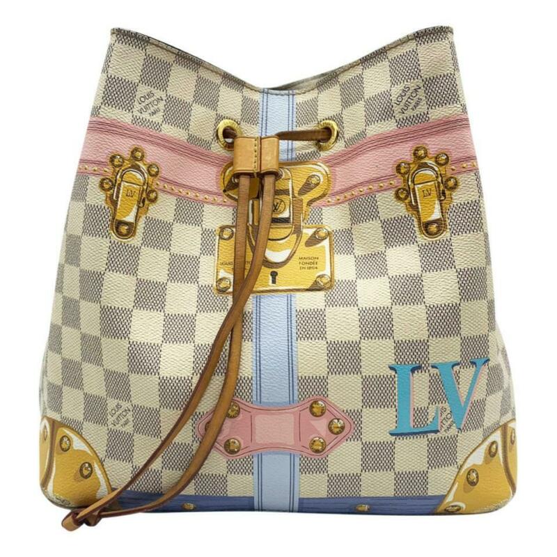 Louis Vuitton Summer Trunks Neonoe White Damier Azur Canvas Shoulder Bag