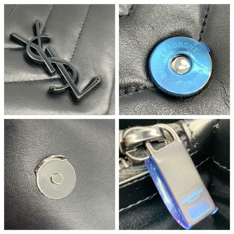 Saint Laurent Monogram Loulou Small Matelasse Matte Black Leather Shoulder Bag