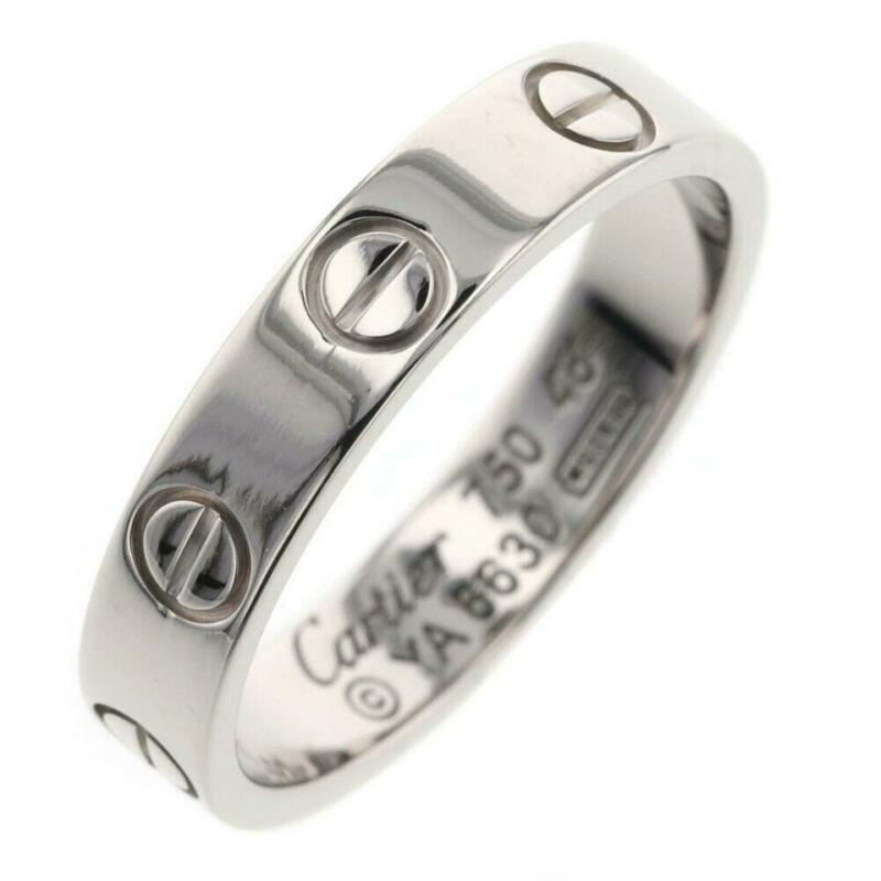 Cartier White Gold Mini Love Eu Size 48 Ring