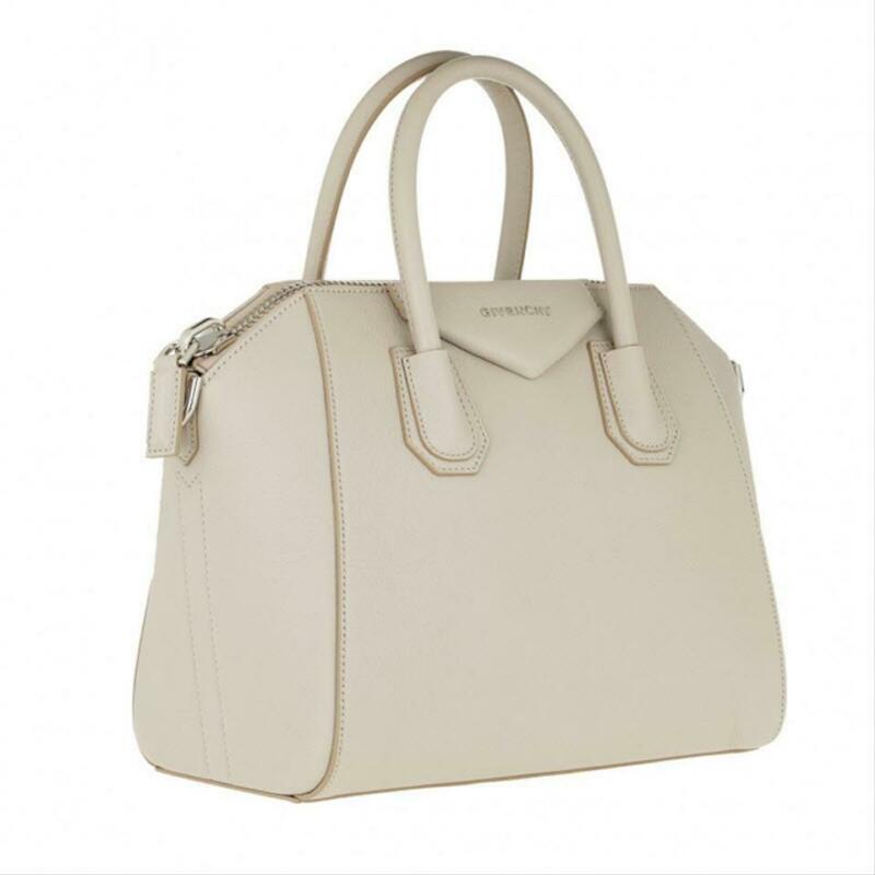 Givenchy Small Antigona Natural Grey Beige Leather Satchel