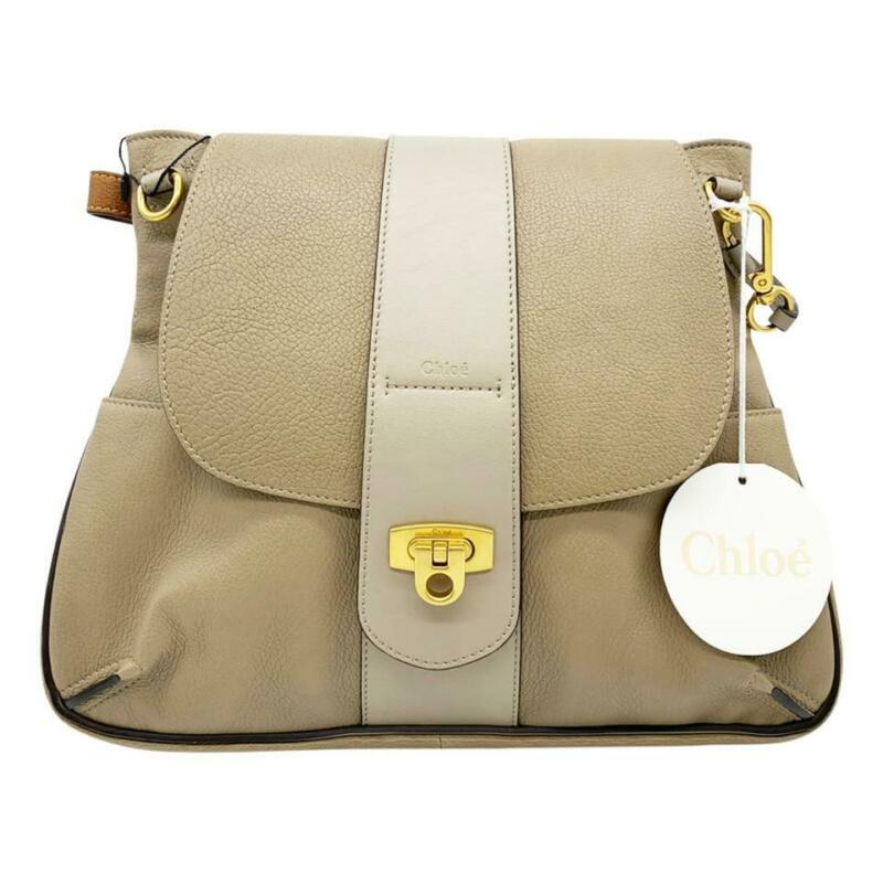 Chloé Lexa Medium Motty Grey Leather Shoulder Bag
