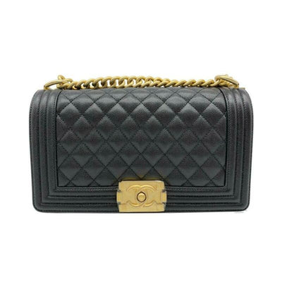 black and gold chanel bag