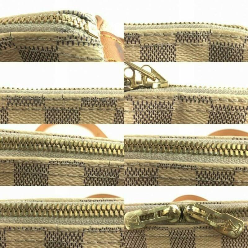 Louis Vuitton Speedy Bandouliere 25 White Damier Azur Canvas Cross Body Bag