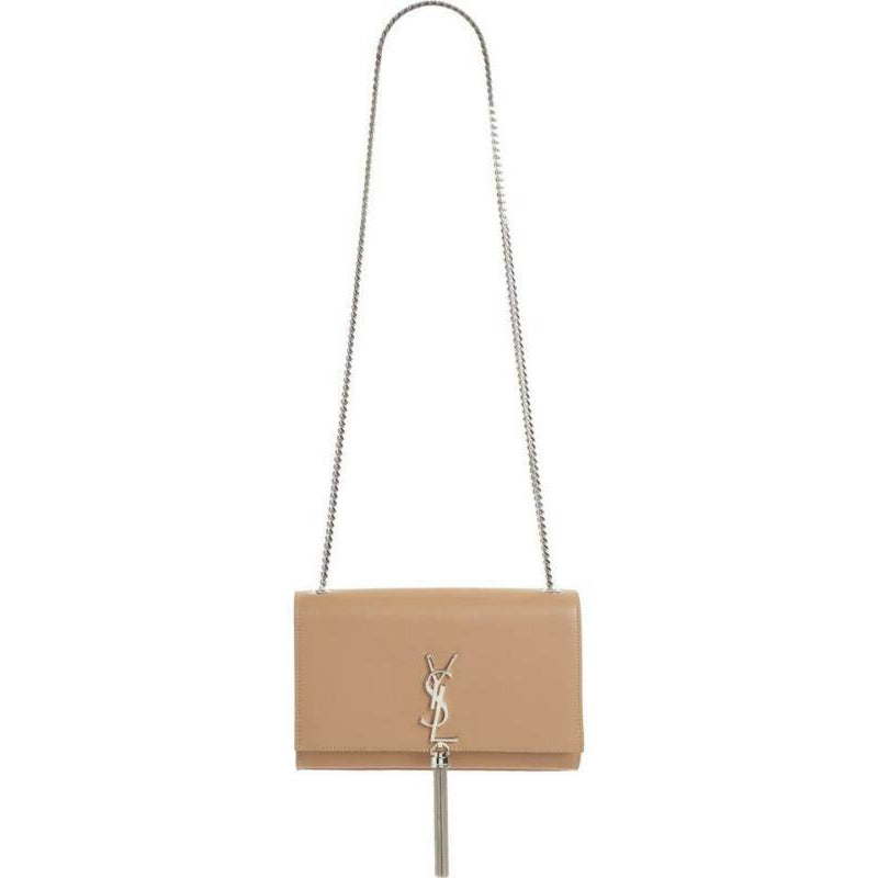 Saint Laurent Monogram Kate Medium Tassel Taupe Fonce Beige Leather Cross Body