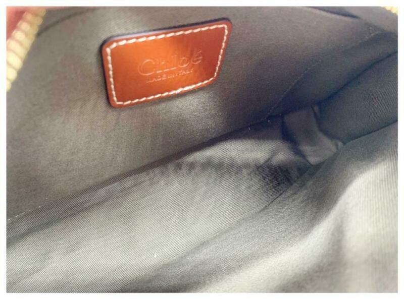 Chloé Marcie Mini Lizard Embossed Satchel Brown Leather Shoulder Bag