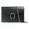 Gucci Chain Wallet Dionysus Black Leather Cross Body Bag