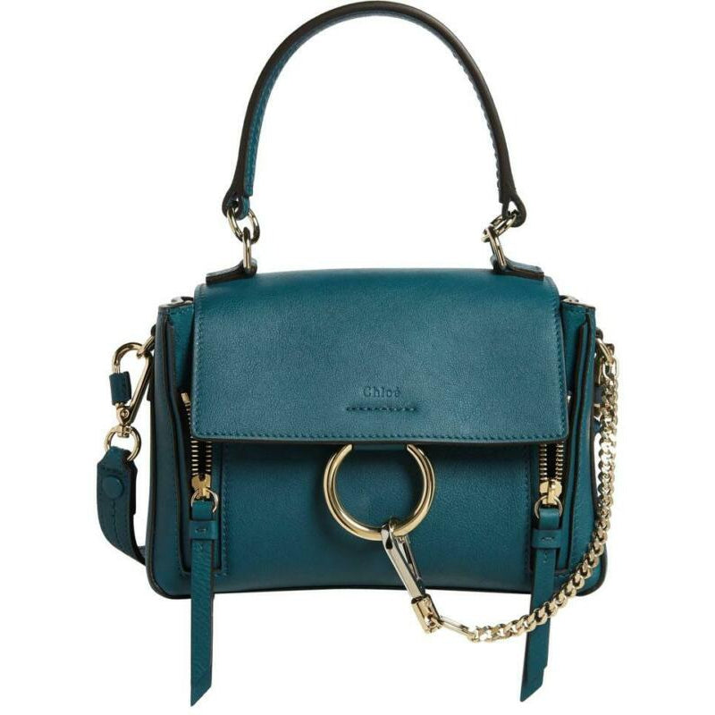 Chloé Crossbody Faye Mini Day Navy Ink Blue Leather Shoulder Bag