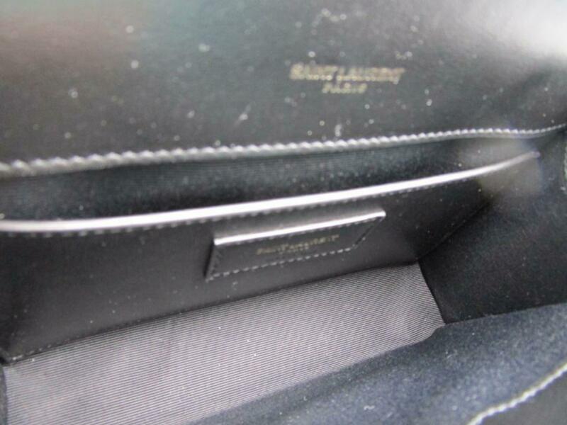 Saint Laurent Monogram Kate Monogram Ysl Small Leopard Jacquard Black Leather