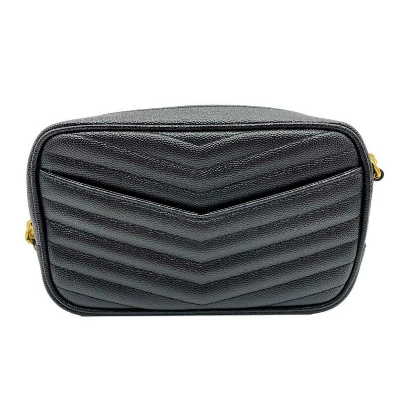 Saint Laurent Monogram Ysl Camera Black Leather Cross Body Bag