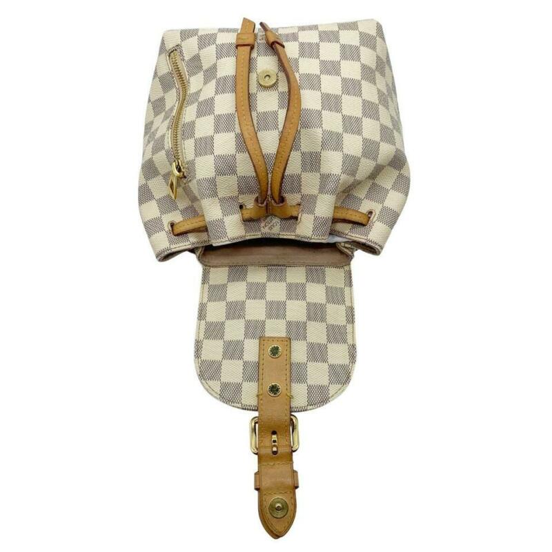 Louis Vuitton Sperone Bb White Damier Azur Canvas Backpack