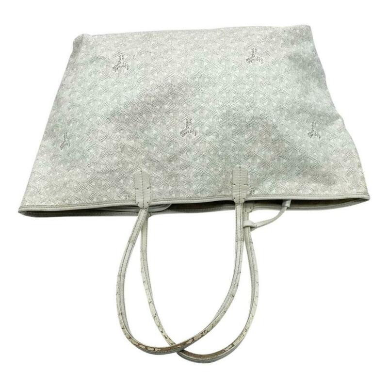 Goyard Goyardine Saint Louis Pm with Pouch White Coated Canvas Tote