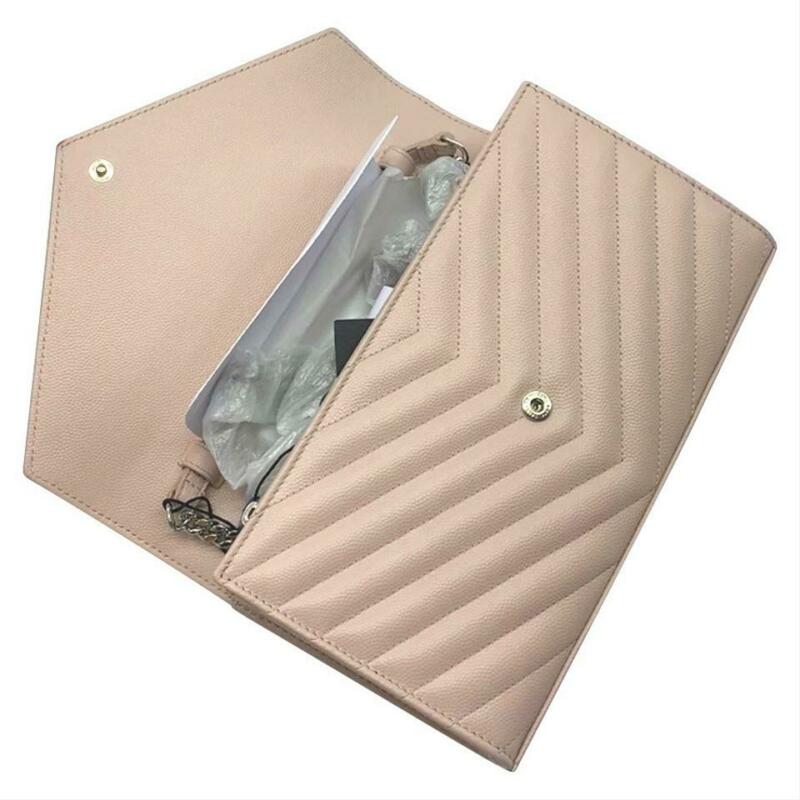 Saint Laurent Chain Wallet Medium Woc Pink Leather Cross Body Bag