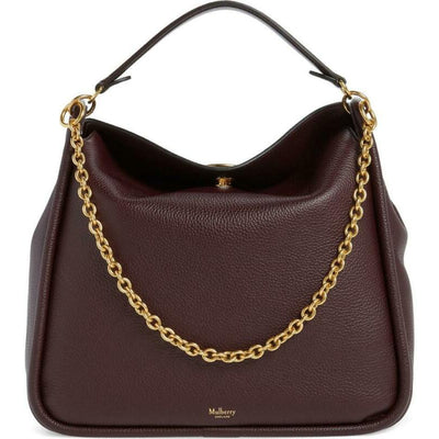 Mulberry Leighton Burgundy Oxblood Red Leather Hobo Bag