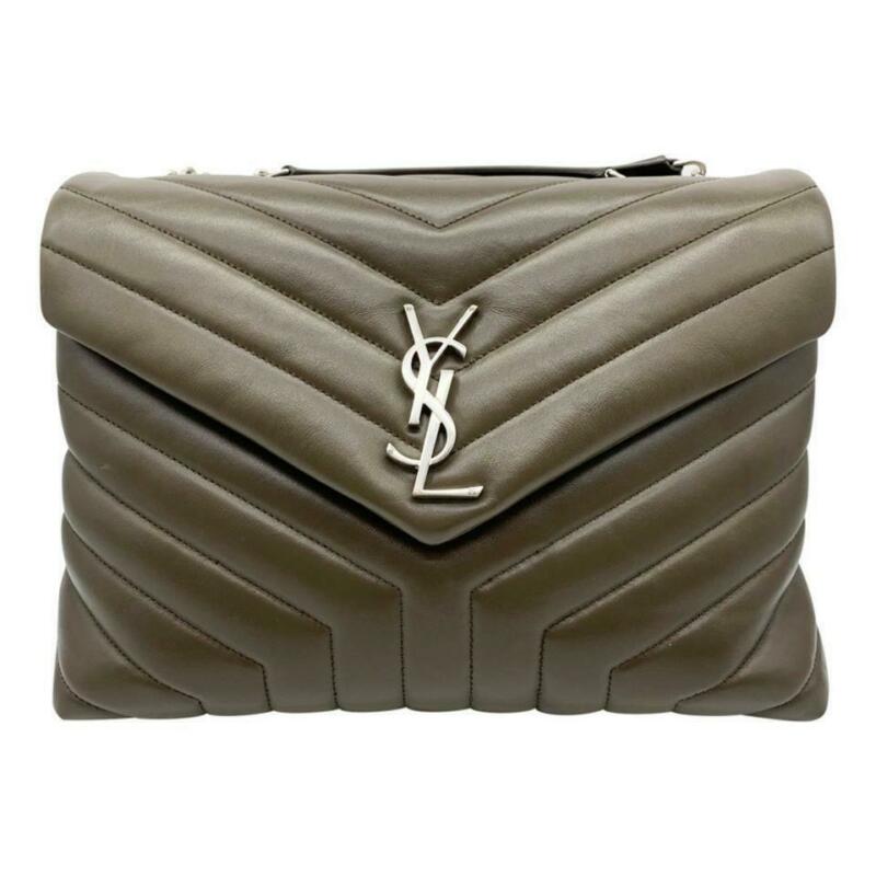 Saint Laurent Monogram Loulou Medium Faggio Brown Leather Shoulder Bag