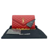 Saint Laurent Chain Wallet Medium Monogram New Red Leather Cross Body Bag