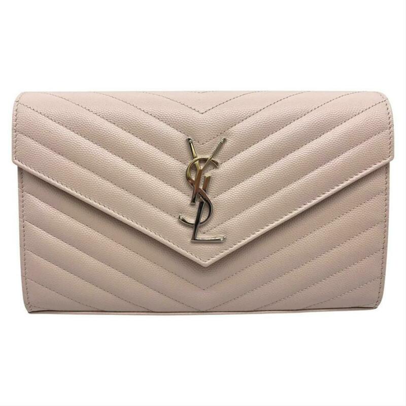 Saint Laurent Chain Wallet Medium Woc Pink Leather Cross Body Bag