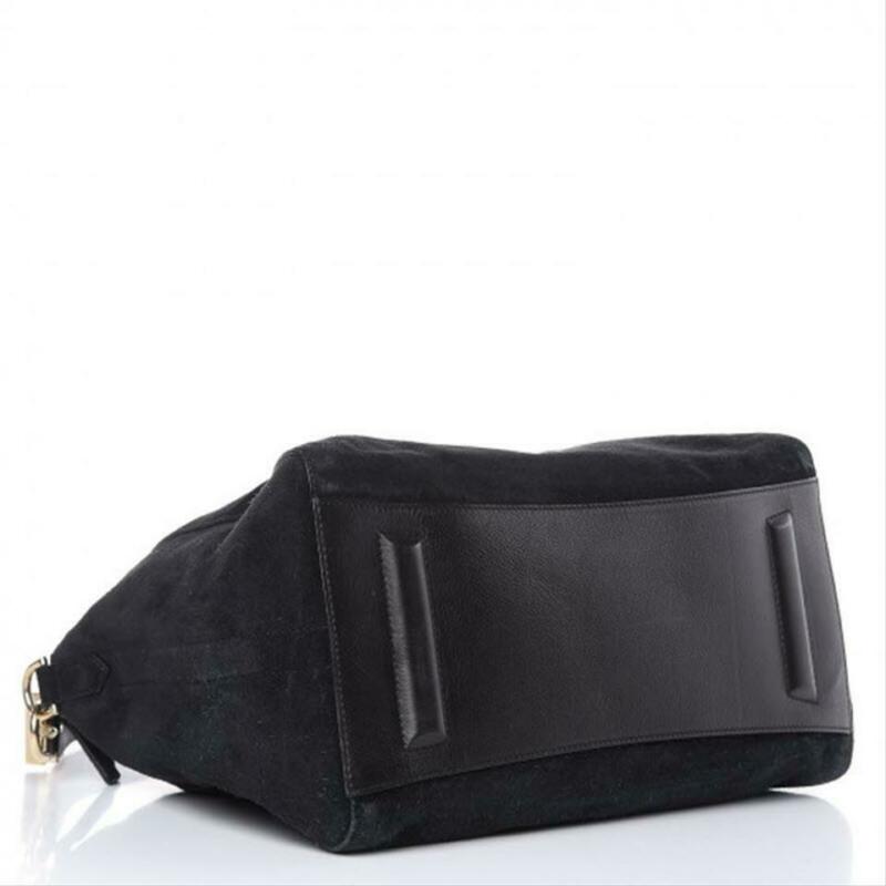 Givenchy Medium Antigona Black Suede Leather Shoulder Bag