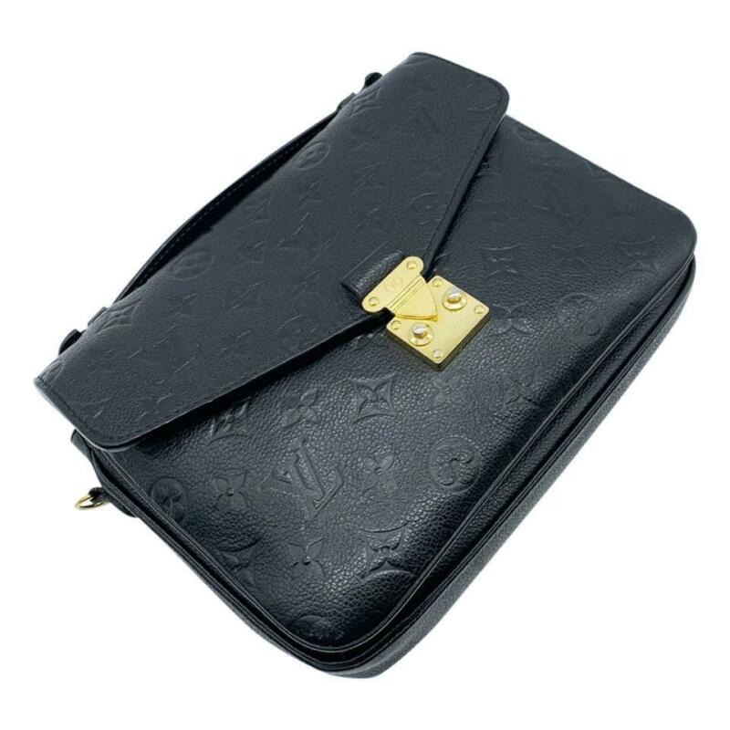 LV Monogram Empreinte Leather Pochette Metis Black / Beige (NFC)_