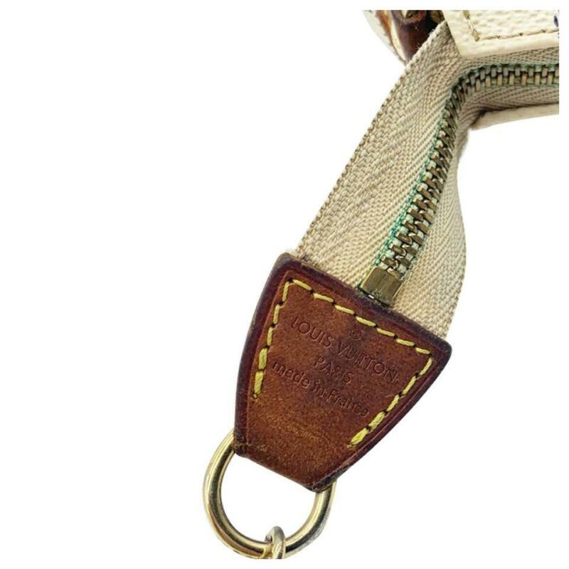 Louis Vuitton Pochette Clutch Eva White Damier Azur Canvas Shoulder Bag