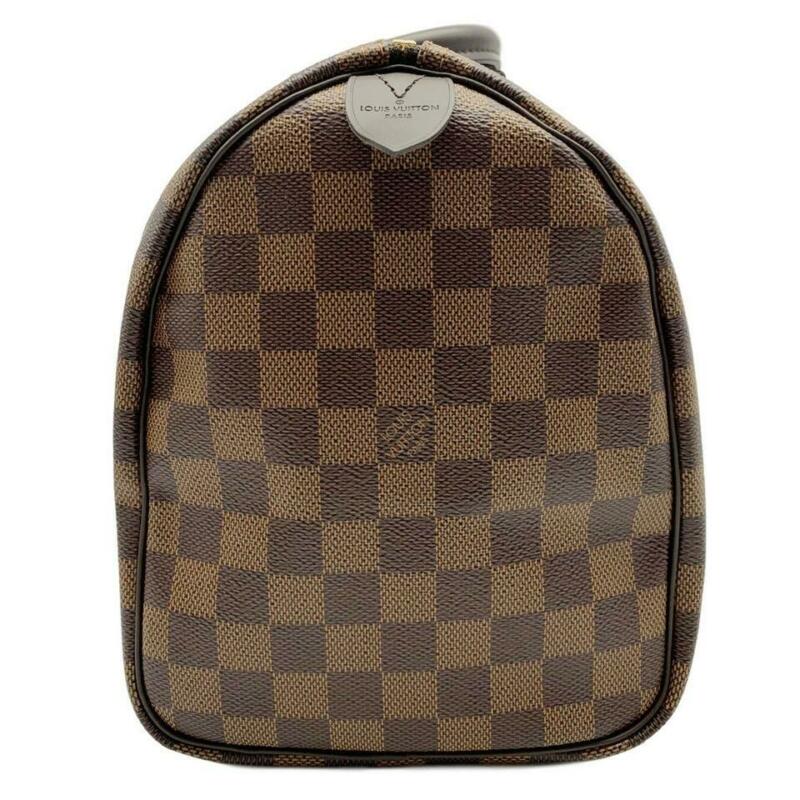 Louis Vuitton Speedy 30 Damier Ebene Brown Coated Canvas Satchel