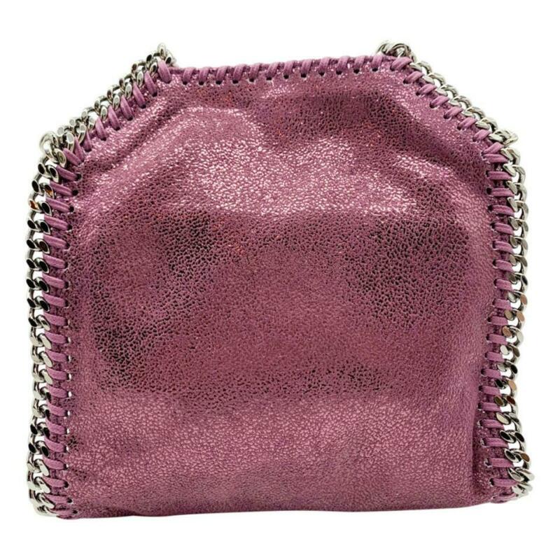 Stella McCartney Tiny Falabella Metallic Shaggy Deer Purple Faux Leather