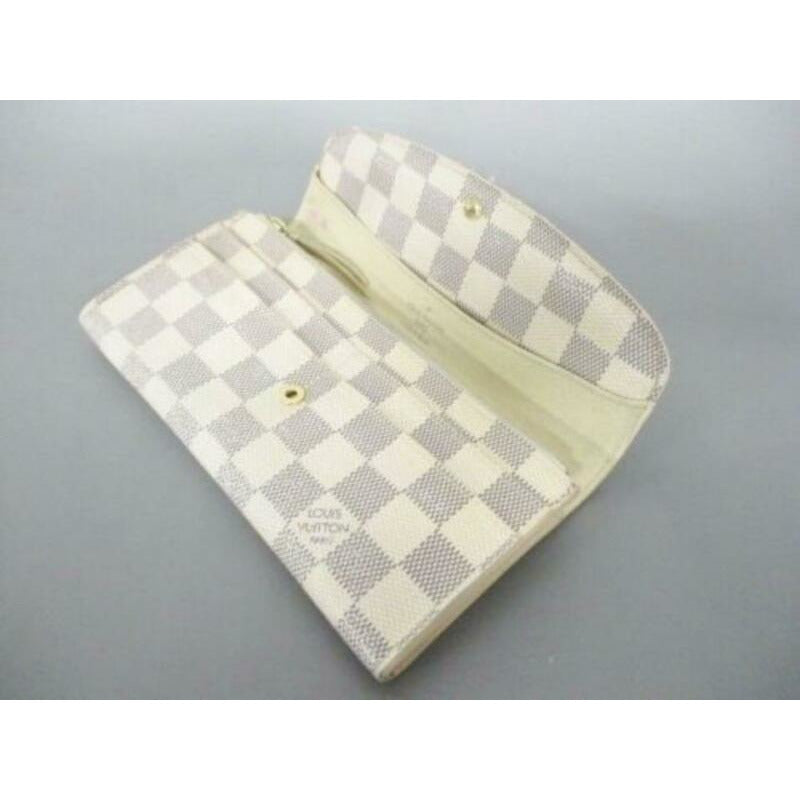 Louis Vuitton White Emilie Damier Azur Wallet