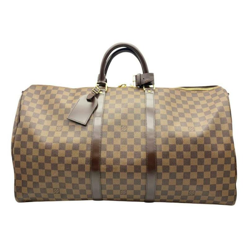 Louis Vuitton Keepall Bandouliere 55 Brown Damier Ébène Canvas Weekend/Travel