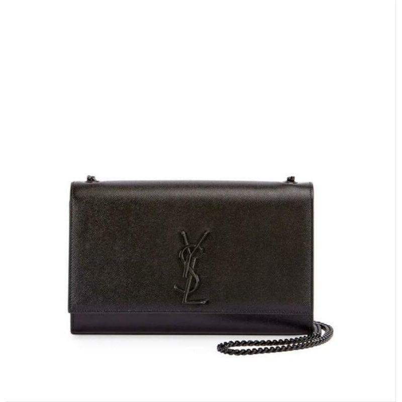 Saint Laurent Monogram Kate Chain Monogram Ysl Medium Noir Black Leather