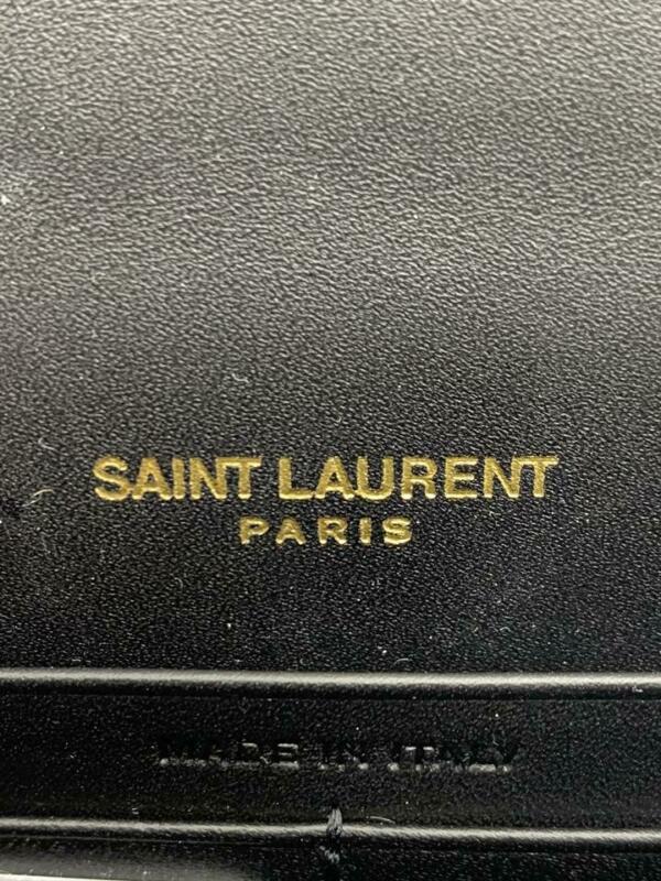 Saint Laurent Monogram Kate Chain Wallet Smooth Calfskin Classic Tassel Black