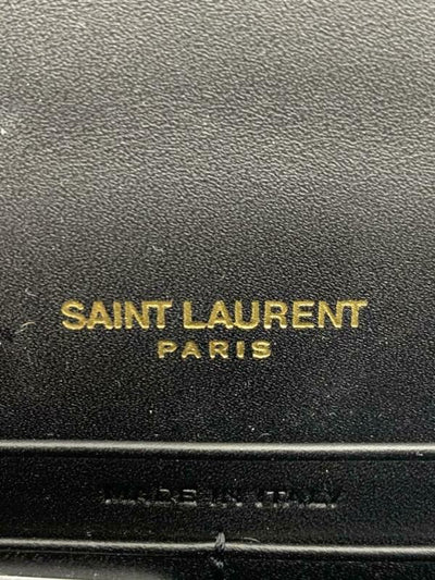 Saint Laurent Monogram Kate Chain Wallet Smooth Calfskin Classic Tassel Black