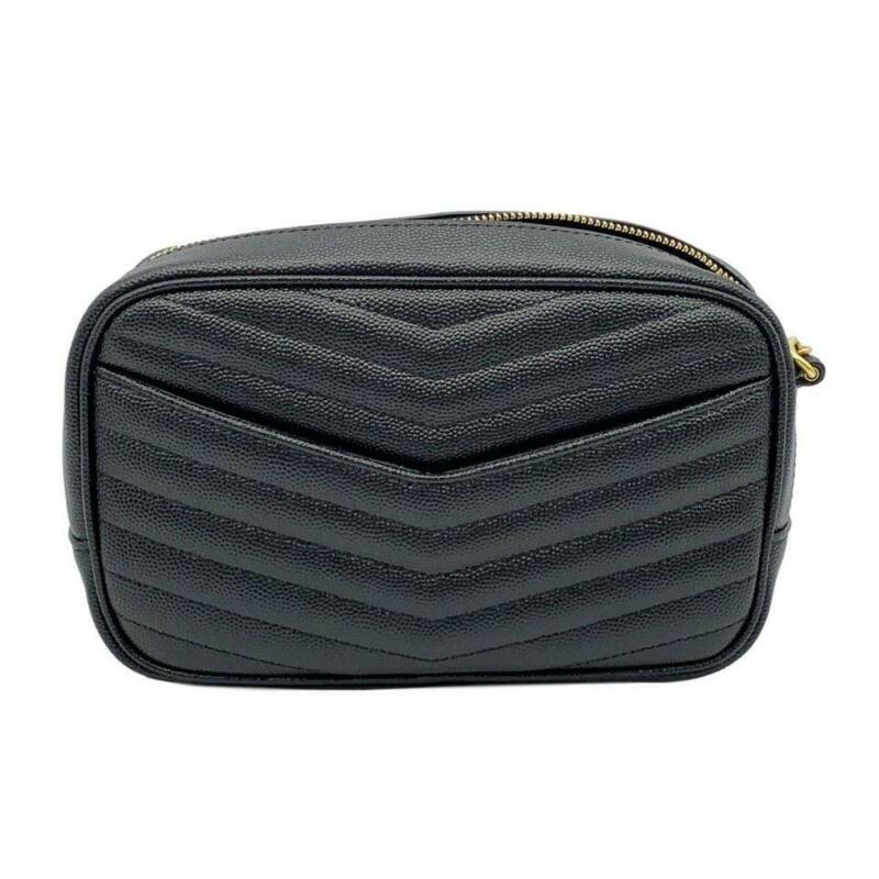Saint Laurent Monogram Ysl Camera Black Leather Cross Body Bag