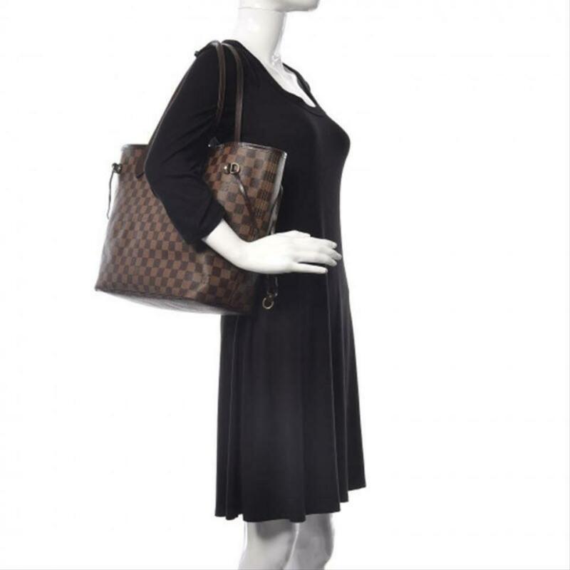 Louis Vuitton Neverfull Neo Mm Rose Ballerine Pink Brown Damier Ébène Canvas