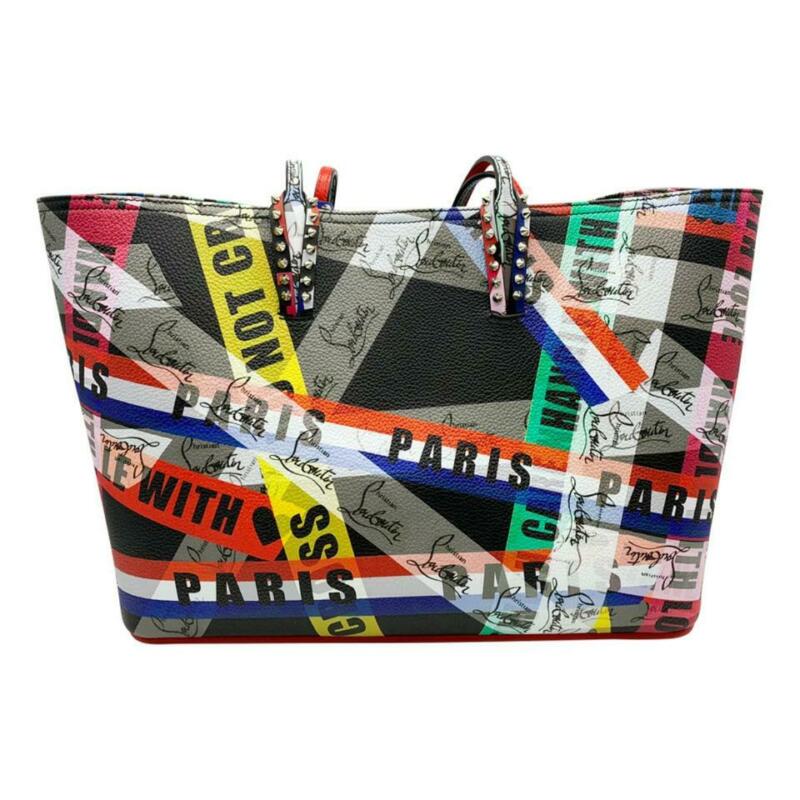 Christian Louboutin Loubiballage Calfskin Cabata Black Leather Tote