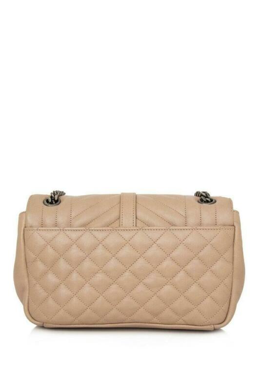 Saint Laurent Collège Monogram Envelop Classic Beige Leather Shoulder Bag