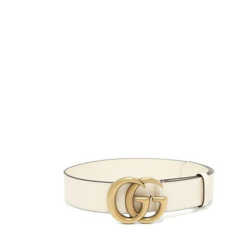 Gucci White Marmont Gg Leather 80 32 Belt