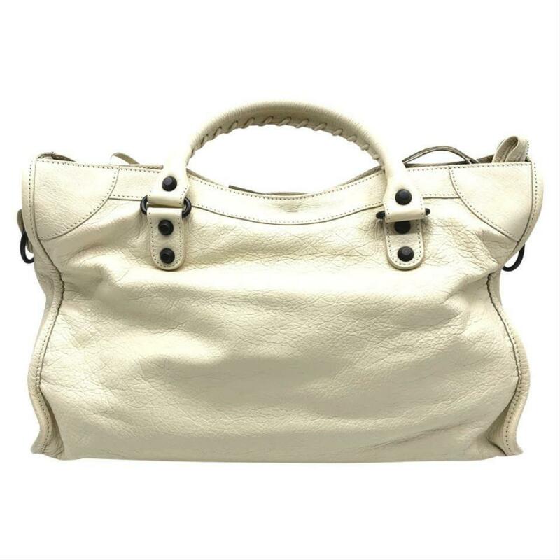 Balenciaga Classic City Tote Beige Leather Satchel