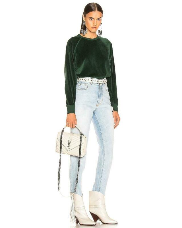 Saint Laurent Women's Medium Monogramme College White Leather Shoulder Bag