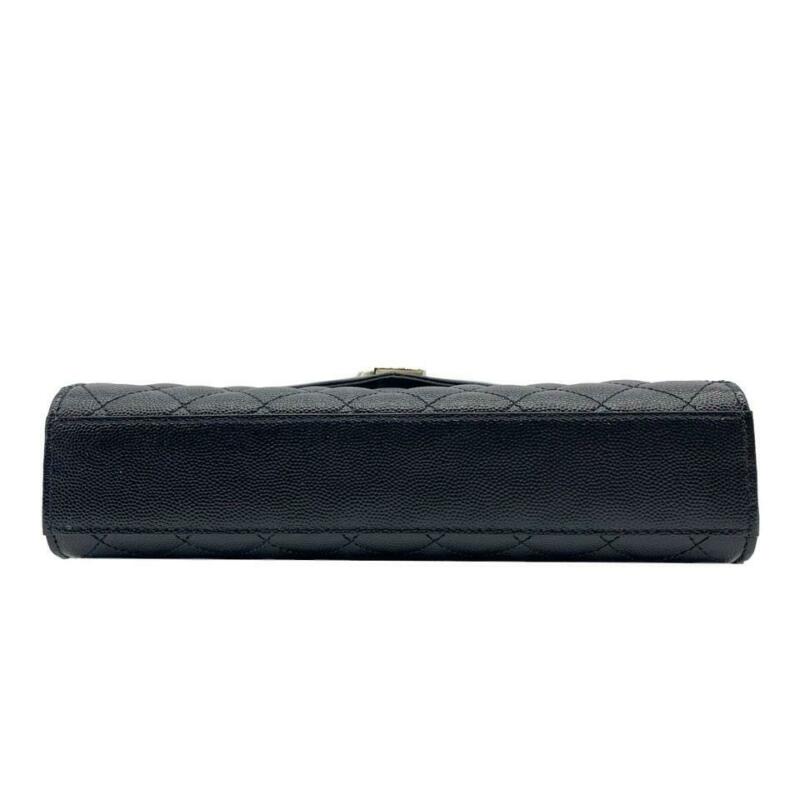 Saint Laurent Monogram Envelope Shoulder Medium Tri-quilted Matelasse Grain De