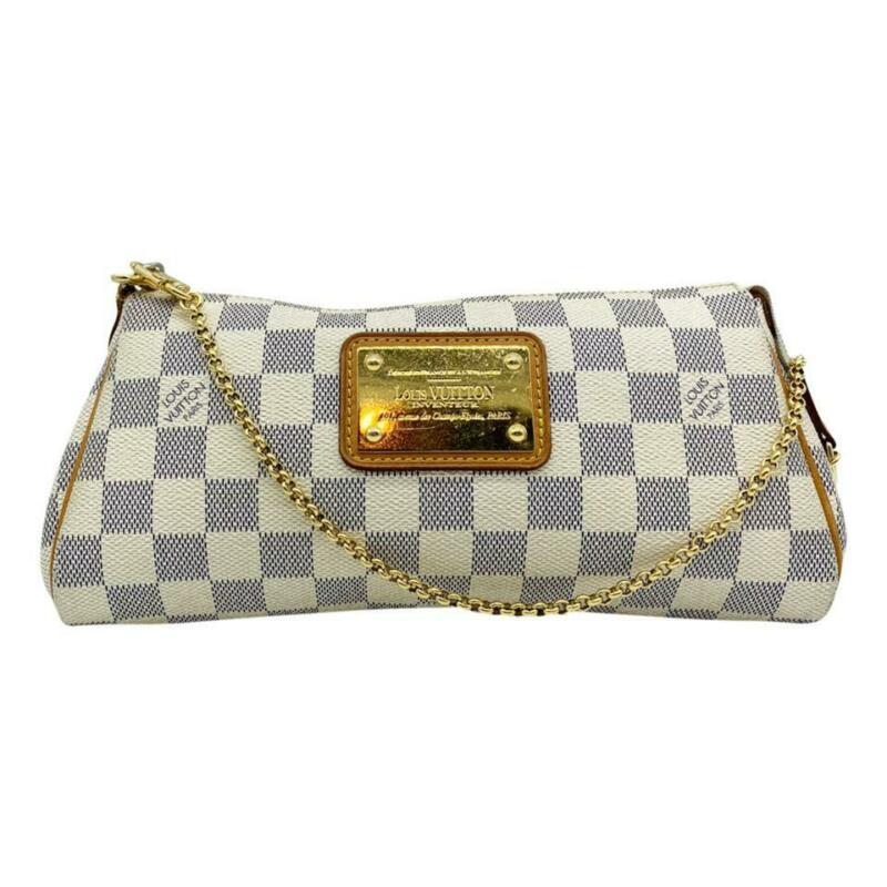 Louis Vuitton Pochette Eva White Damier Azur Canvas Cross Body Bag