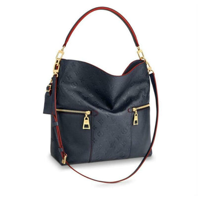 Louis Vuitton Melie Marine Rouge Blue Monogram Empreinte Leather Shoulder Bag