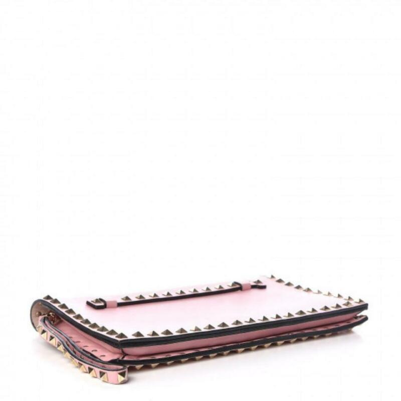 Valentino Clutch Rockstud Nappa Light Pink Leather Wristlet