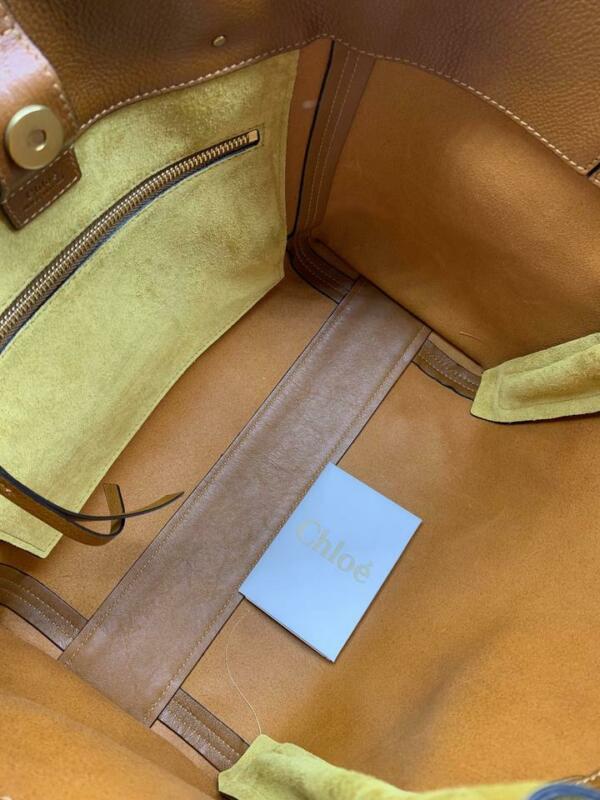 Chloé Milo Caramel Medium Calfskin Brown Leather Tote